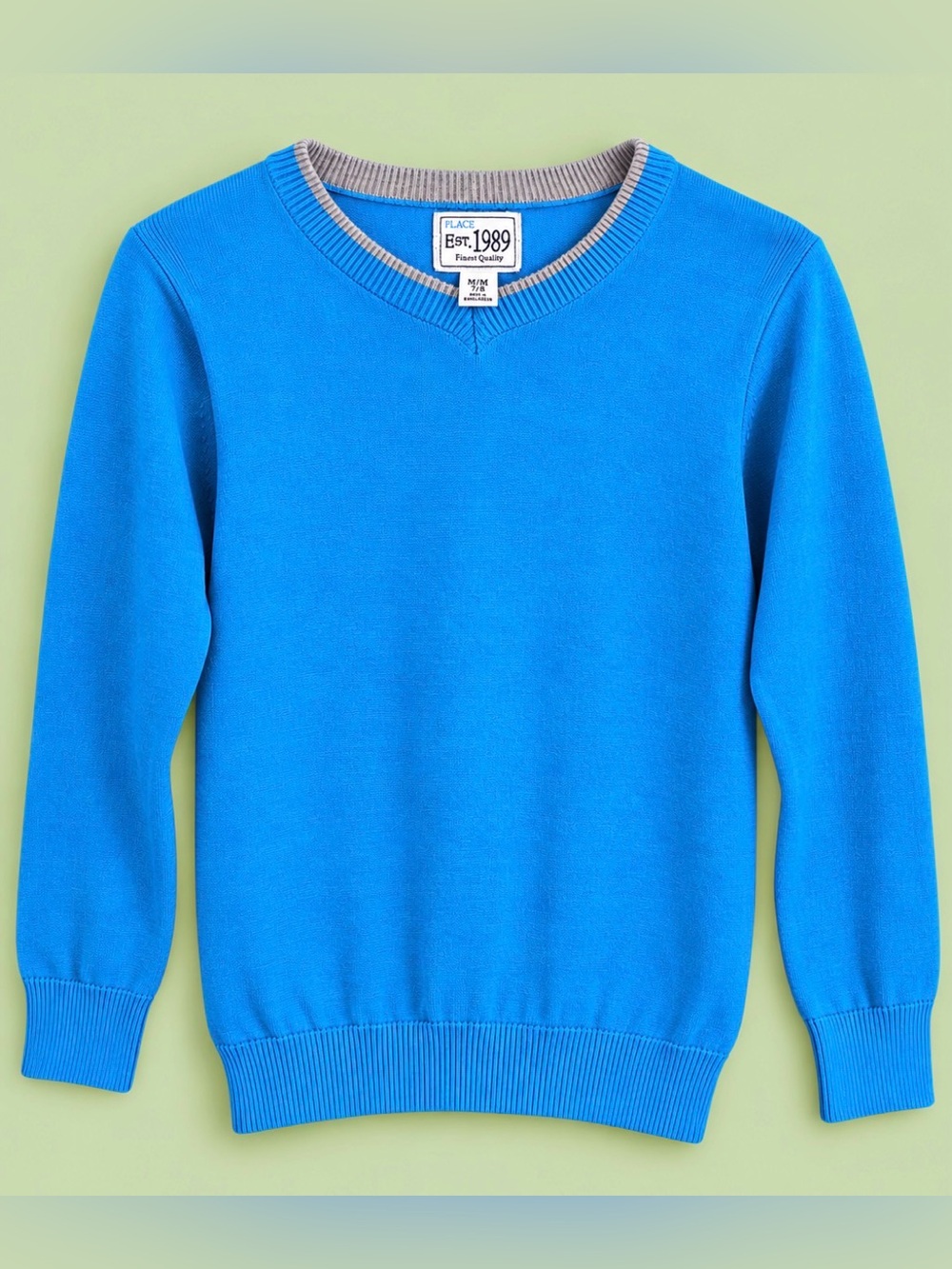 The Children’s Place Boys Blue Cotton Sweater Size M 7/8 NWT